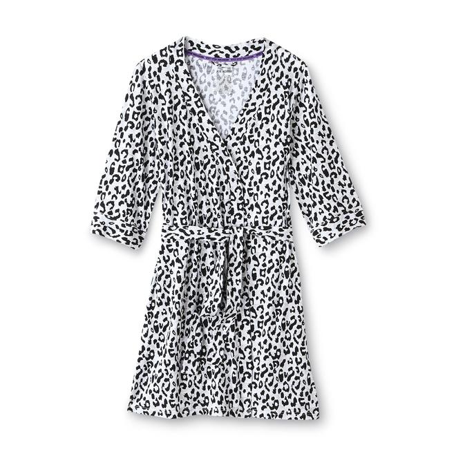 Joe Boxer Women's Bathrobe Leopard Print