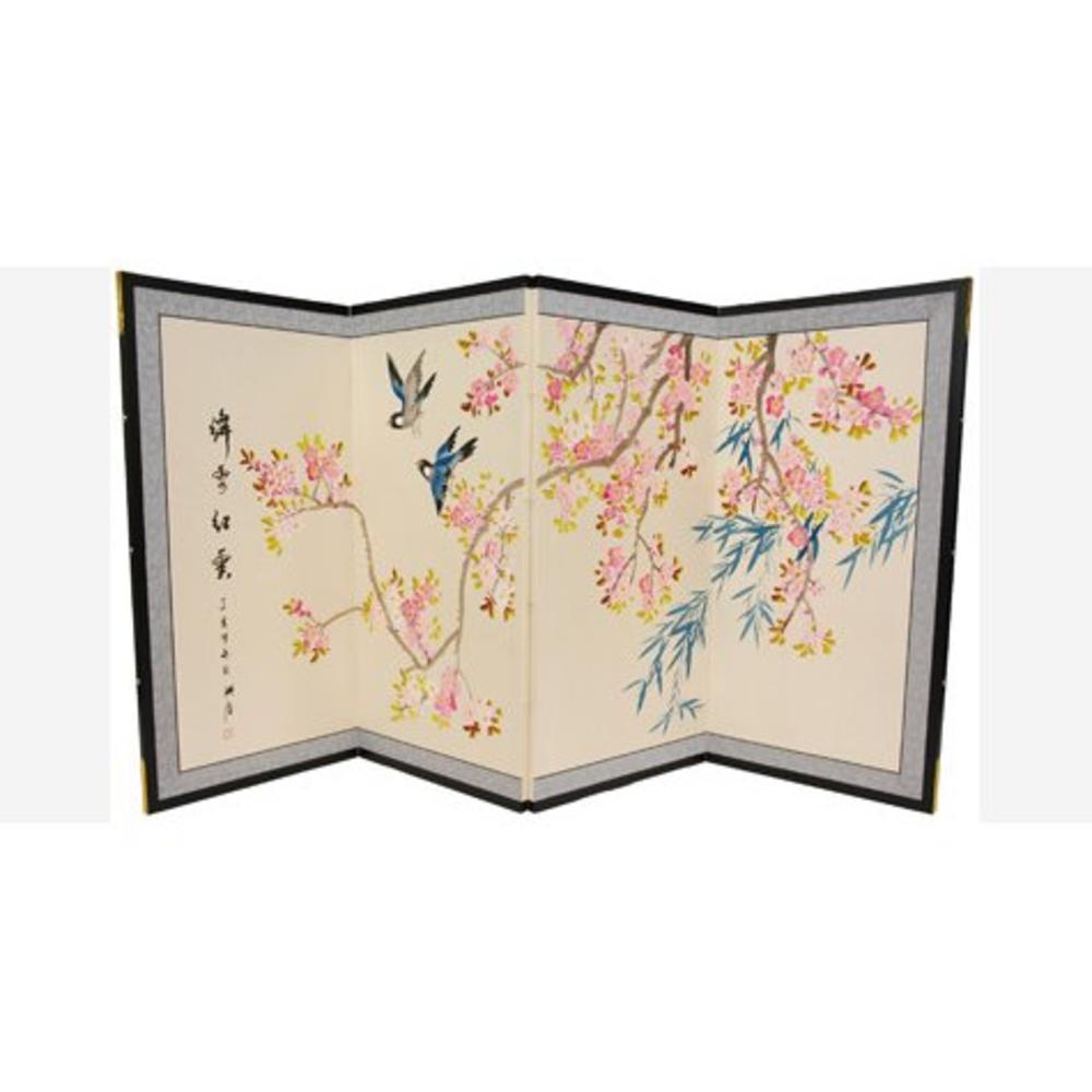 Oriental Furniture Shing Huo Blossom - (36 in. x 72 in.)