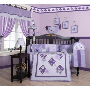 Geenny Lavender Butterfly Lamp Shade Baby Nursery Decor