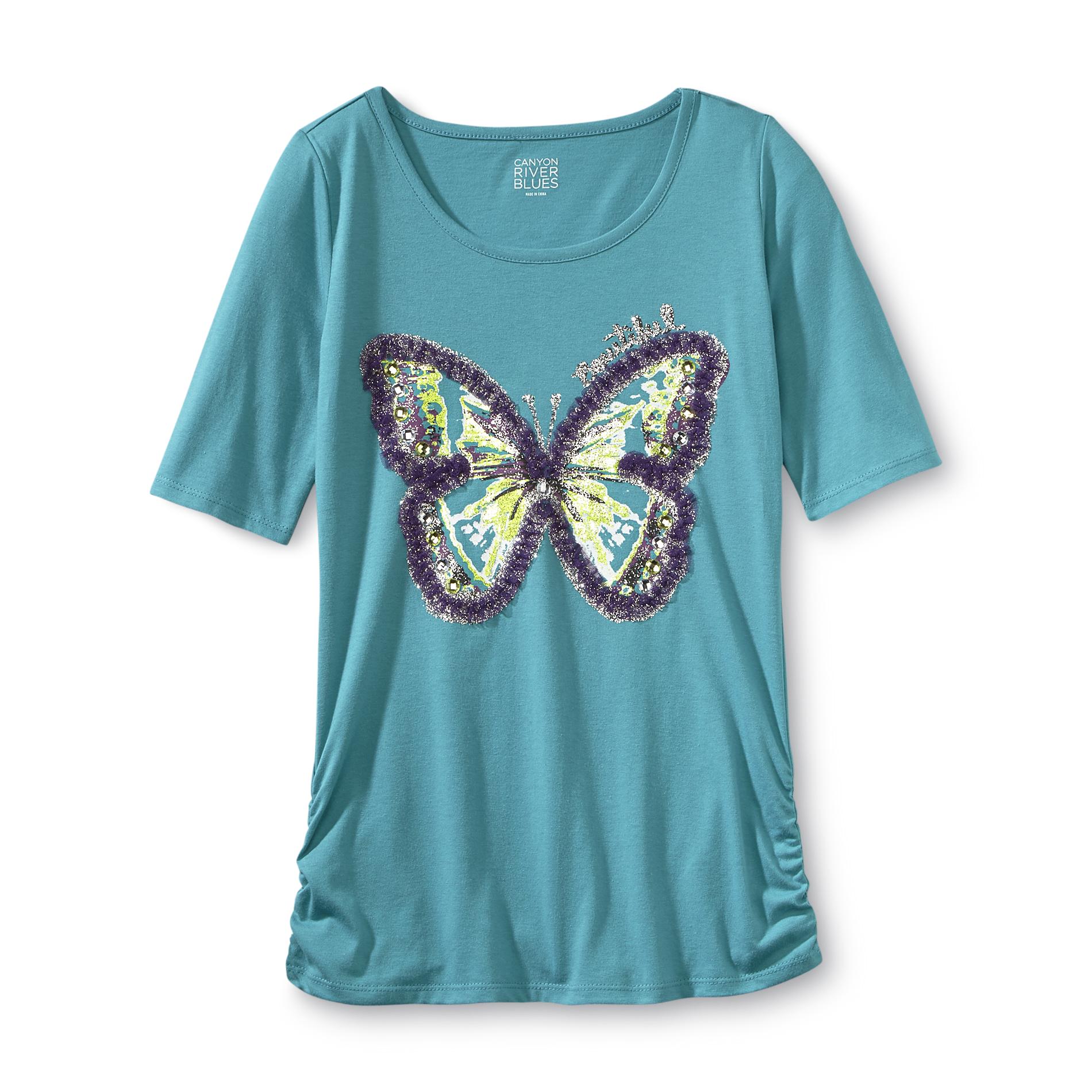 Canyon River Blues Girl's Graphic T-Shirt - Butterfly