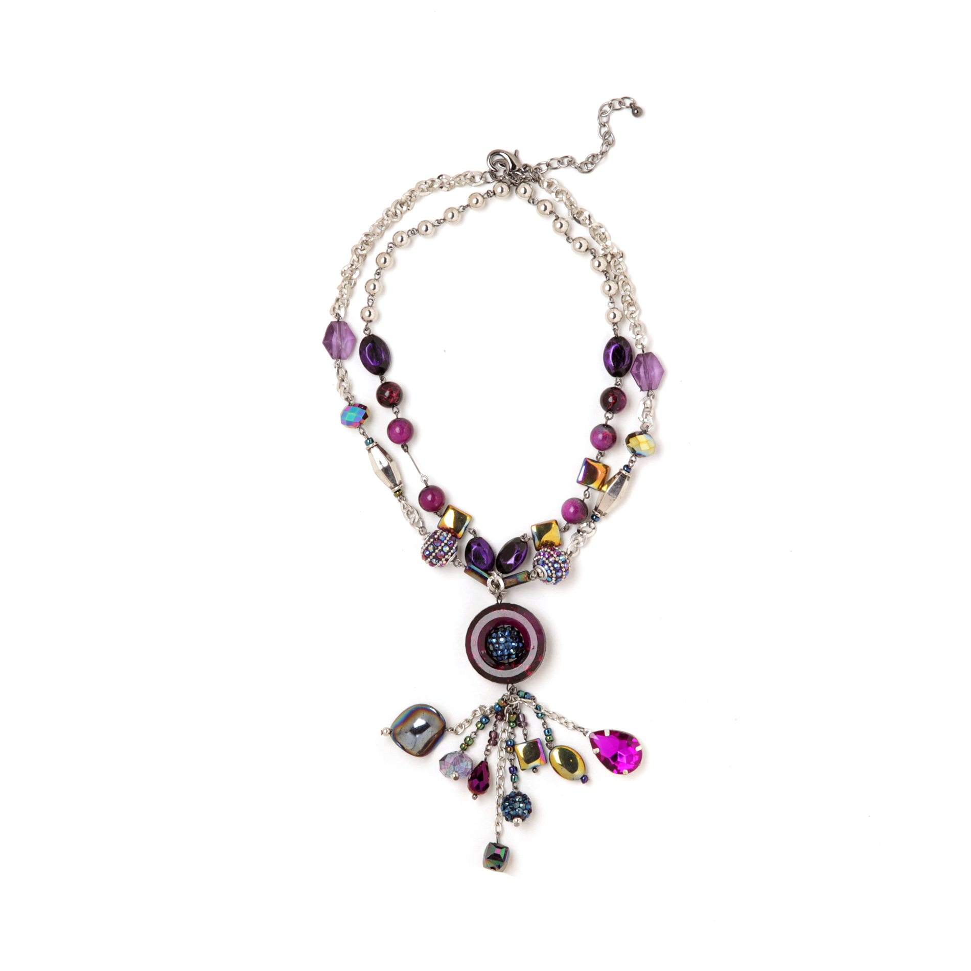 Aris by Treska Women's Two-Strand Tassel Statement Necklace - Jewelry ...
