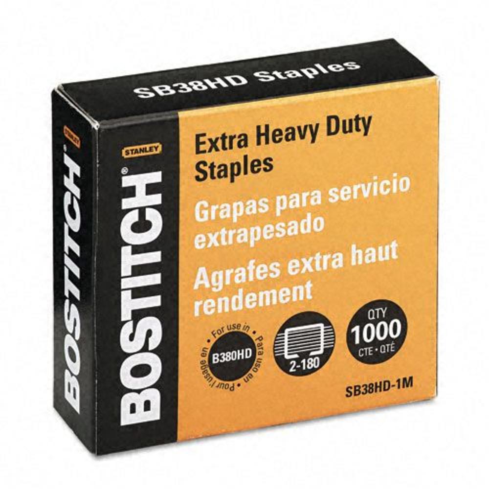 Stanley Bostitch BOSSB38HD1M Staples for B380HD-Blk Auto 180 Stapler, 1000/Box