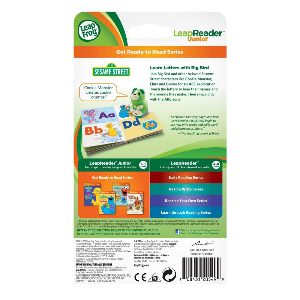 LeapFrog LeapReader Junior Book: Sesame Street Big Bird's First Book of ...