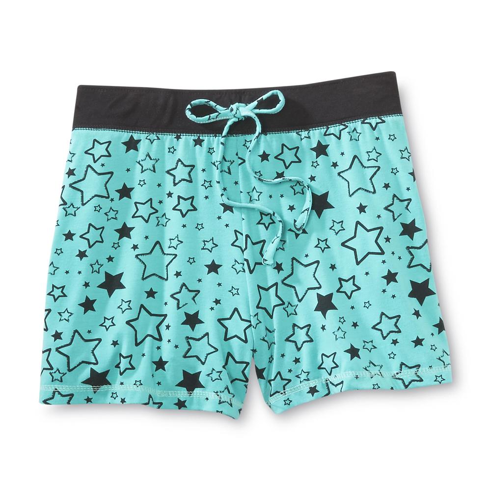 Joe Boxer Women's Pajama Top & Shorts - Colorblock & Stars