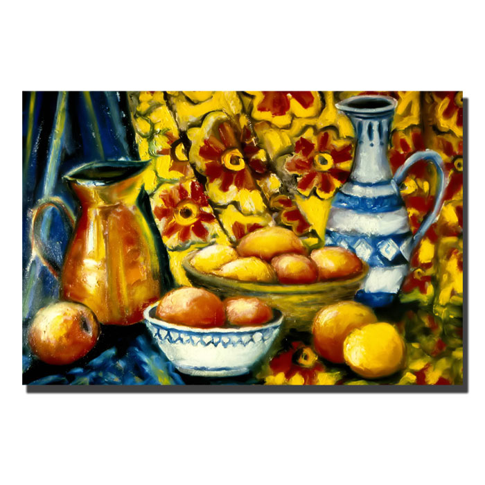 Trademark Global Michelle Calkins 'Still Life with Oranges' Canvas Art