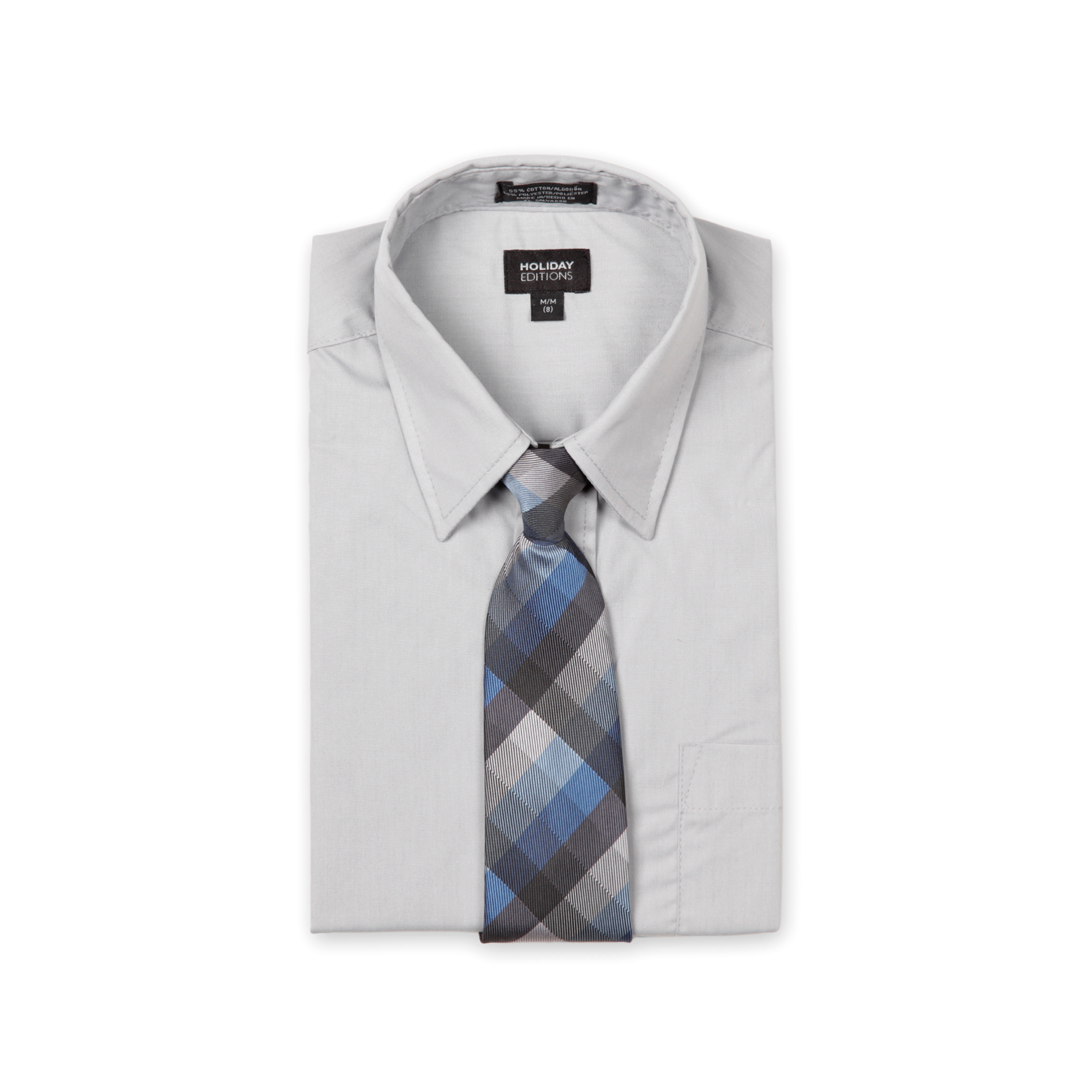 Holiday Editions Boy's Dress Shirt & Tie - Checkered
