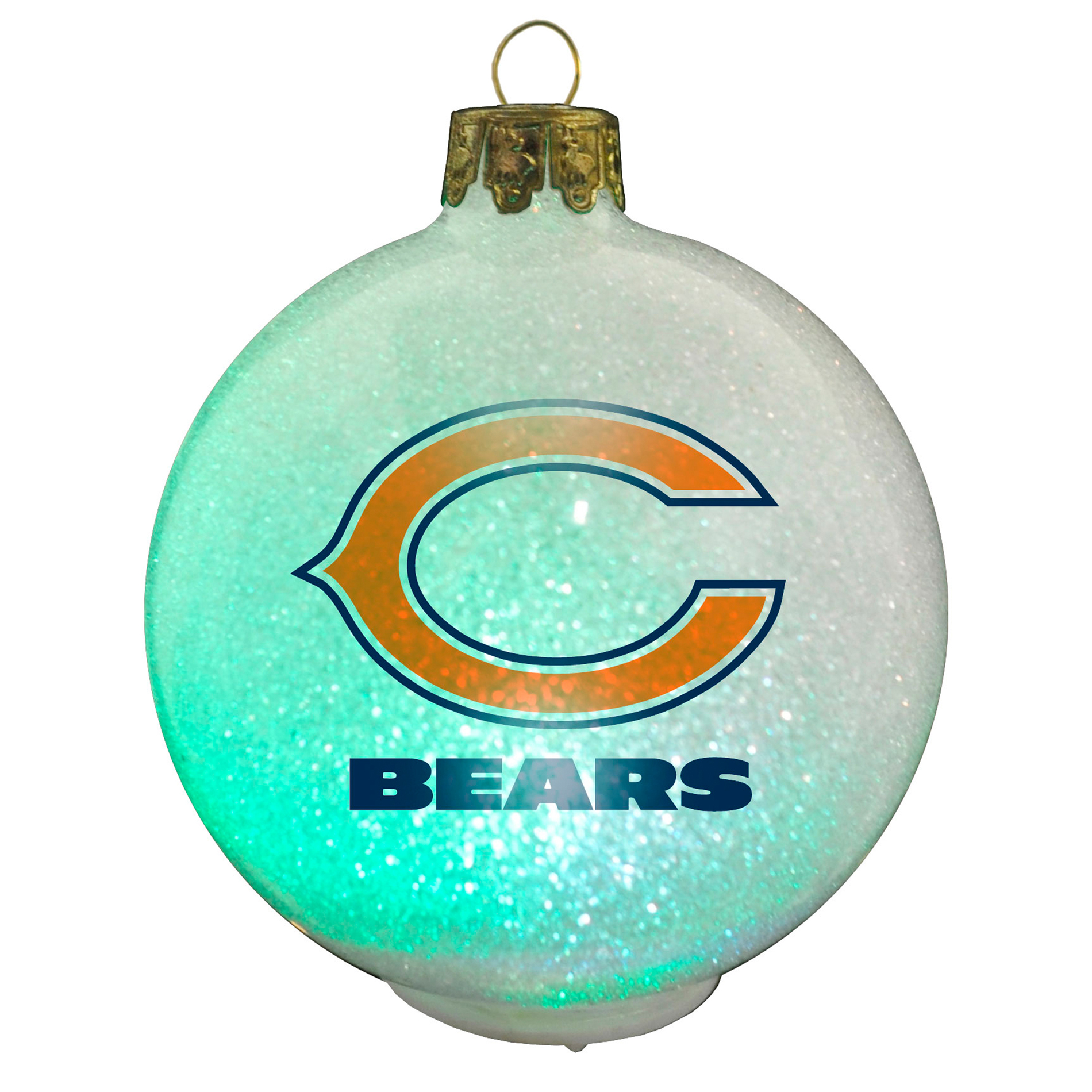 Topperscot Chicago Bears NFL LED Color Changing Christmas Ornament