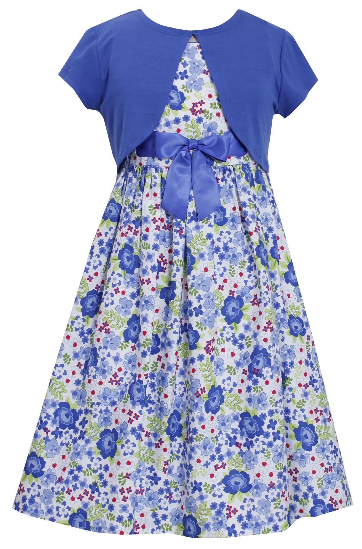 Ashley Ann Girl's Dress & Short-Sleeve Shrug - Floral