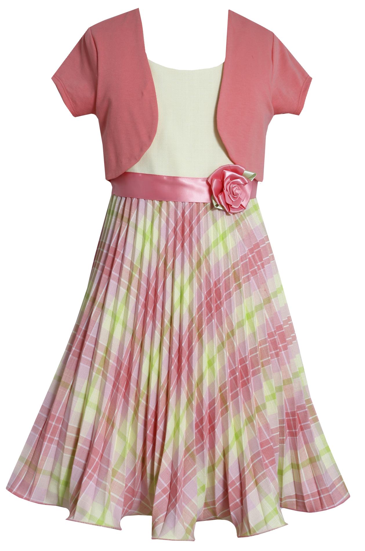 Ashley Ann Girl's Dress & Short-Sleeve Shrug - Pleated Skirt