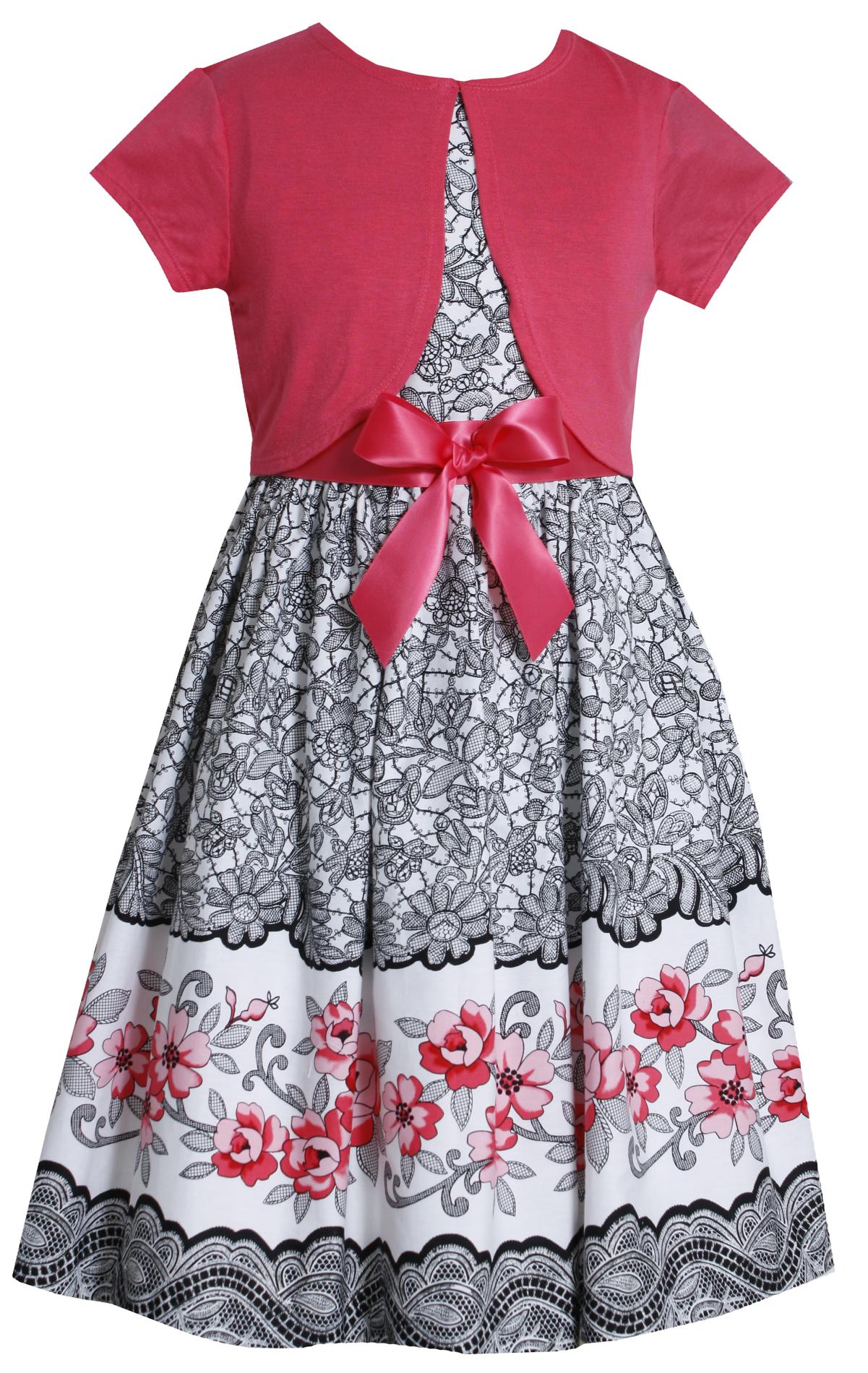Ashley Ann Girl's Dress & Short-Sleeve Shrug - Floral & Lace
