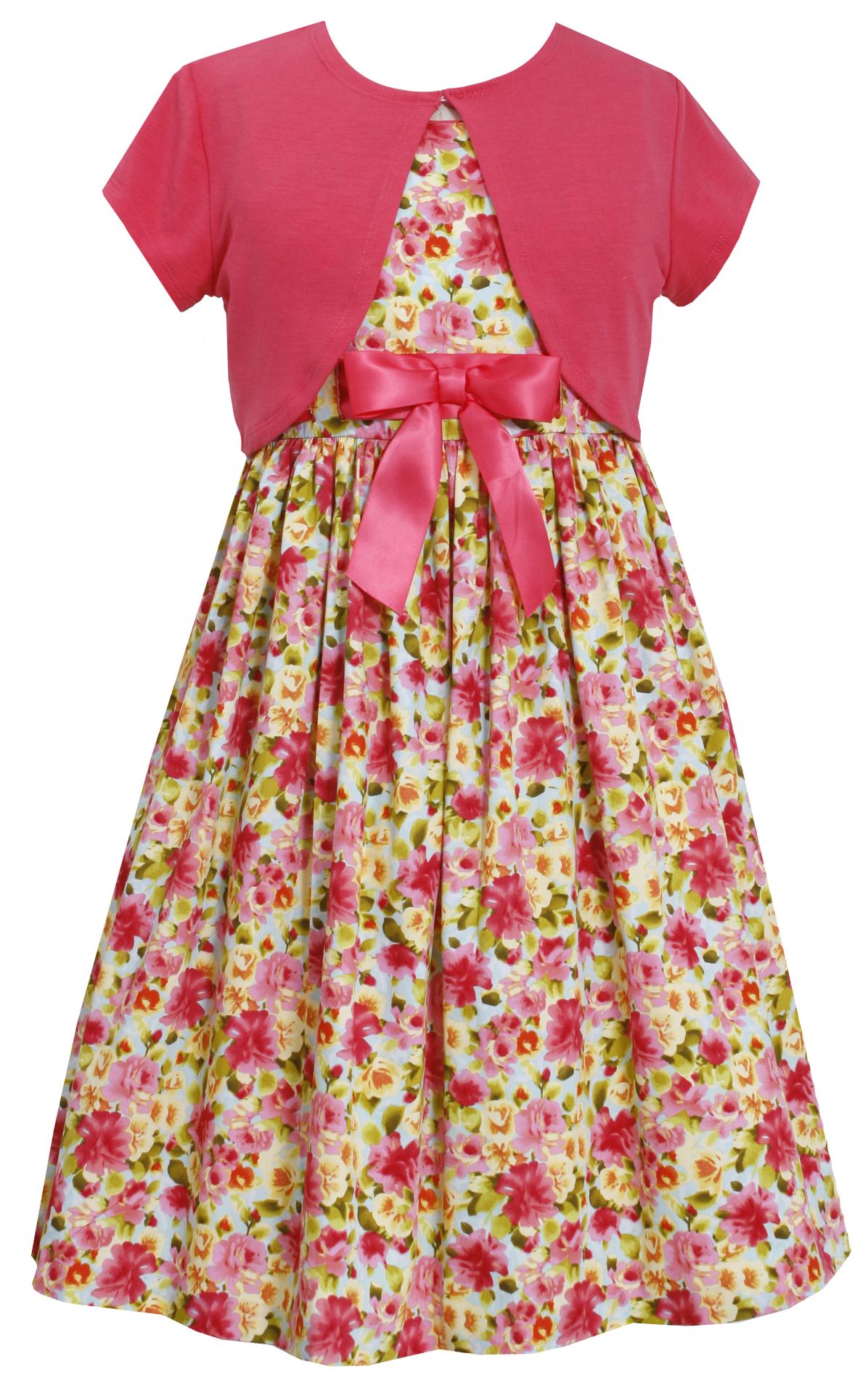 Ashley Ann Girl's Dress & Short-Sleeve Shrug - Floral