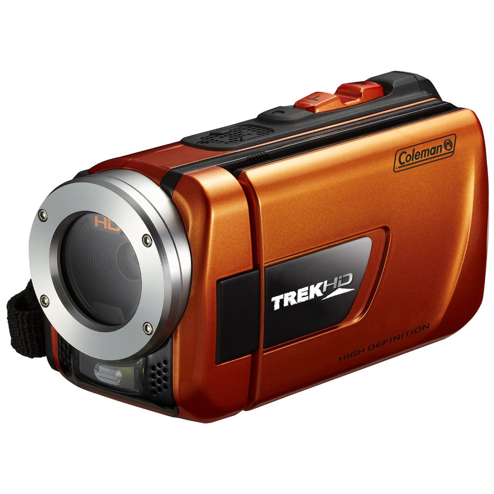 Coleman 97084707M Trek 1080p Full HD Digital Waterproof Video Camera with 1x Optical Zoom with 3.0-Inch LCD Screen (Orange)