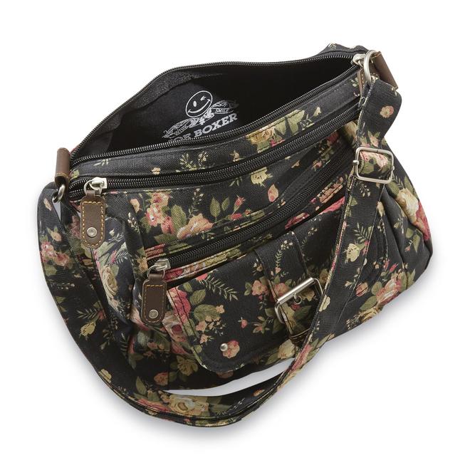 Joe Boxer Women's Large Canvas Purse Floral