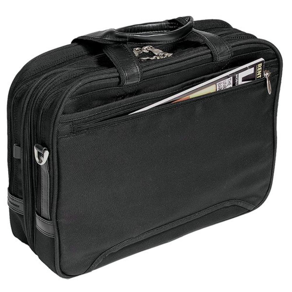 McKlein&reg; Pearson 74565 Black Expandable Double Compartment Briefcase