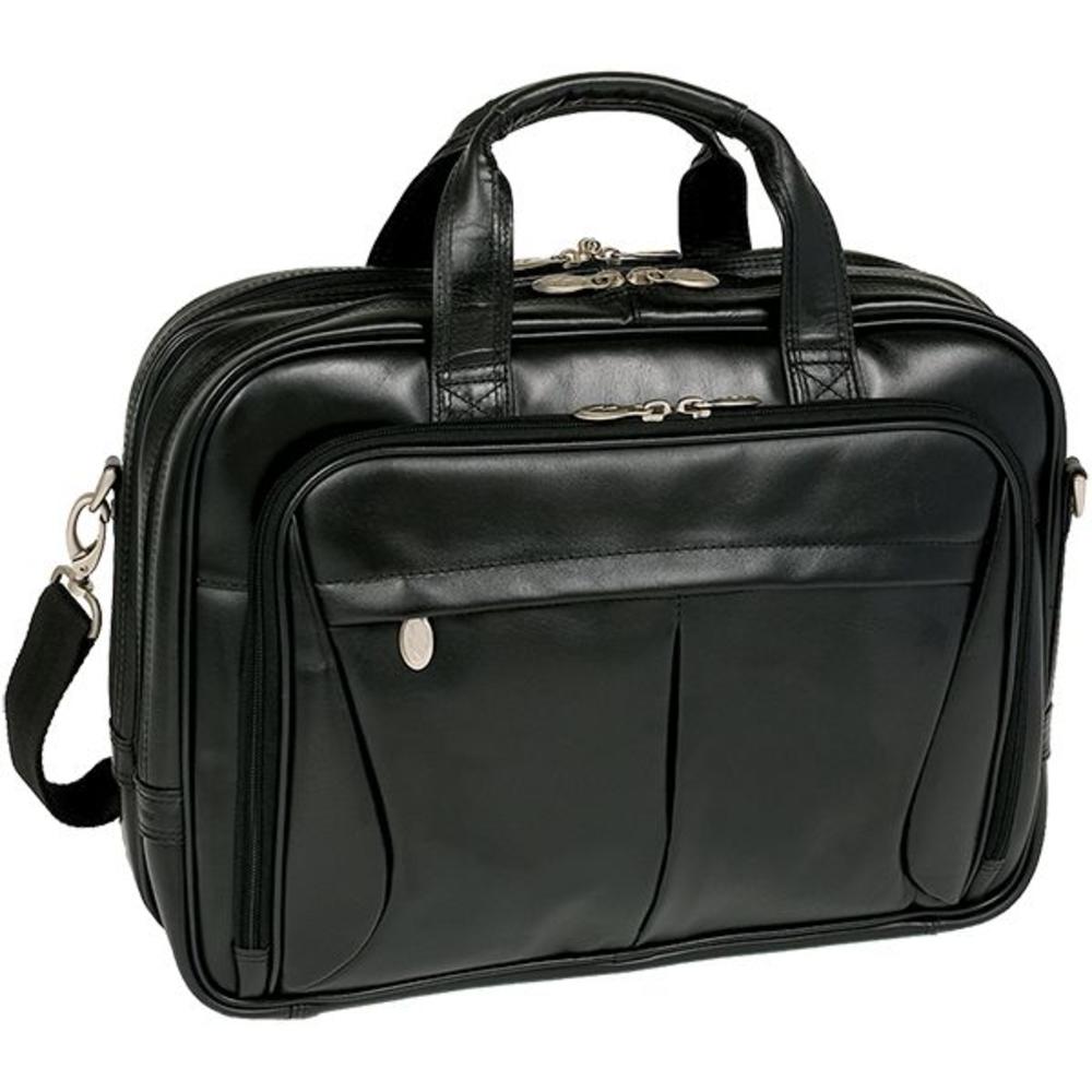 McKlein® Pearson 84565 Black Expandable Double Compartment Briefcase