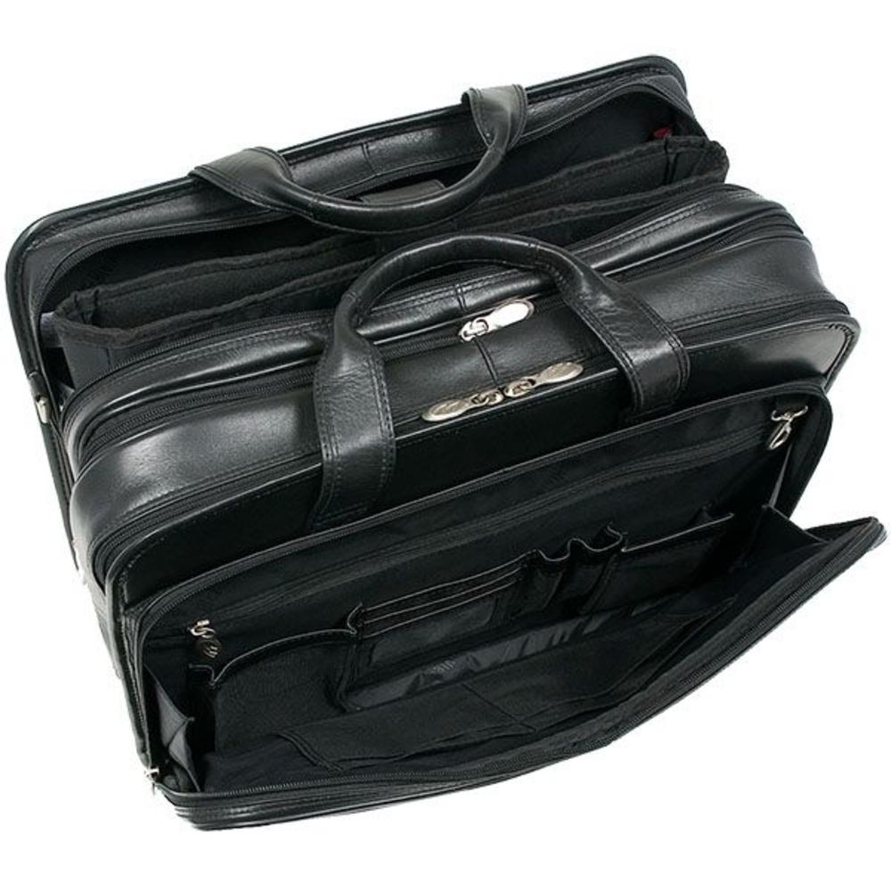 McKlein&reg; Walton 83985 Black Expandable Double Compartment Laptop Case w/ Removable Sleeve