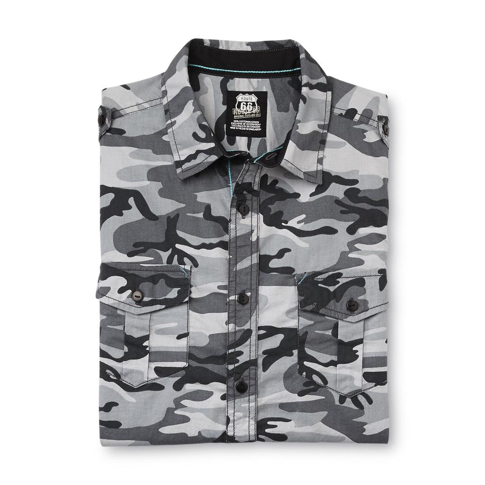 Route 66 Men's Button-Front Shirt - Camouflage