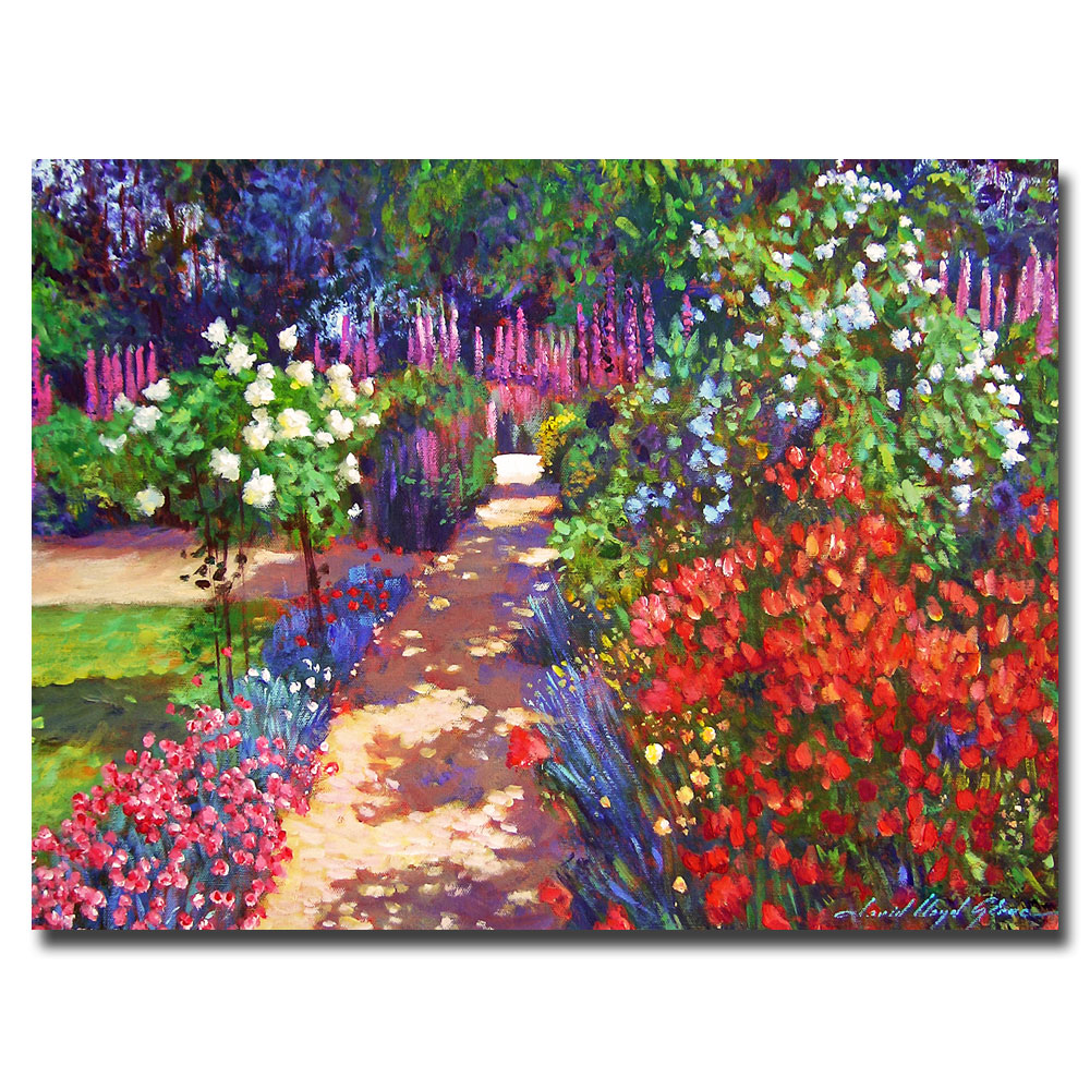 Trademark Global David Lloyd Glover 'Romantic Garden Walk' Canvas Art