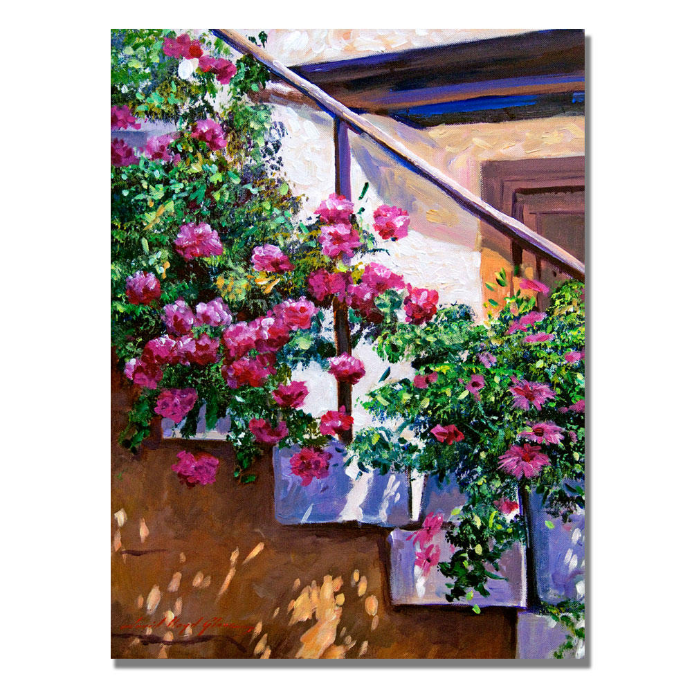 Trademark Global David Lloyd Glover 'Stairway Floral' Canvas Art