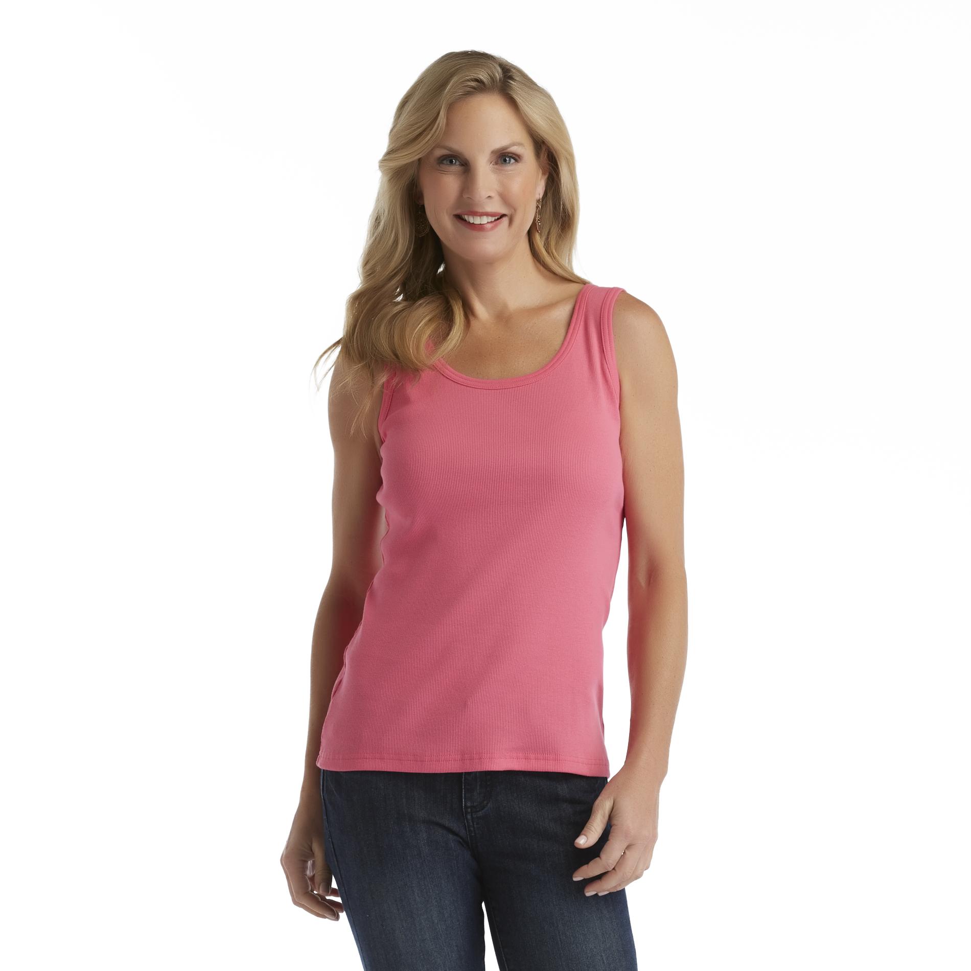 Basic Editions Women's Ribbed Tank Top
