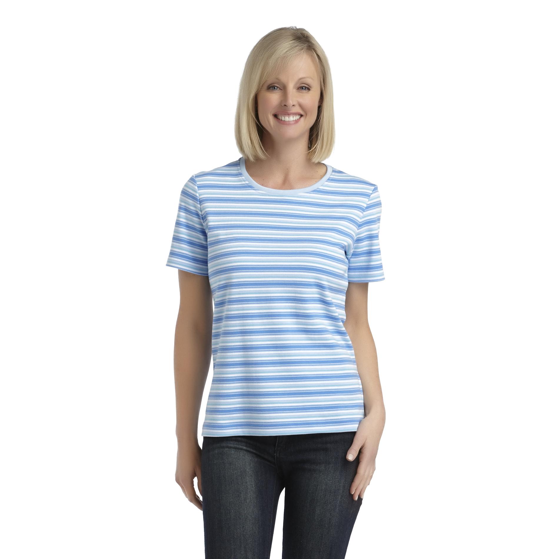 Basic Editions Women's Short-Sleeve T-Shirt - Striped