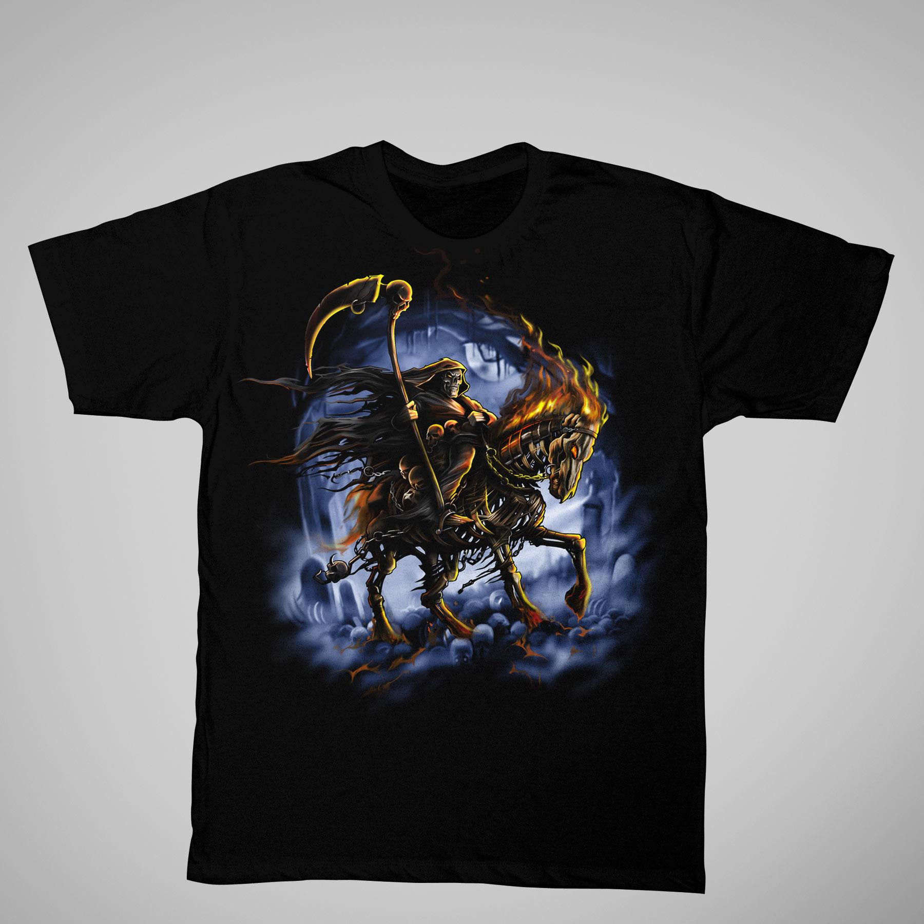 Men's Graphic T-Shirt - Reaper On Horseback