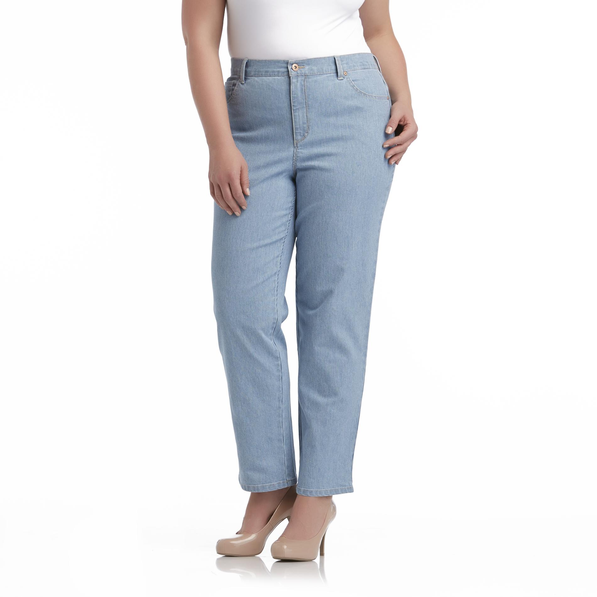 Gloria Vanderbilt Women's Plus Amanda Jeans - Ticking Stripes