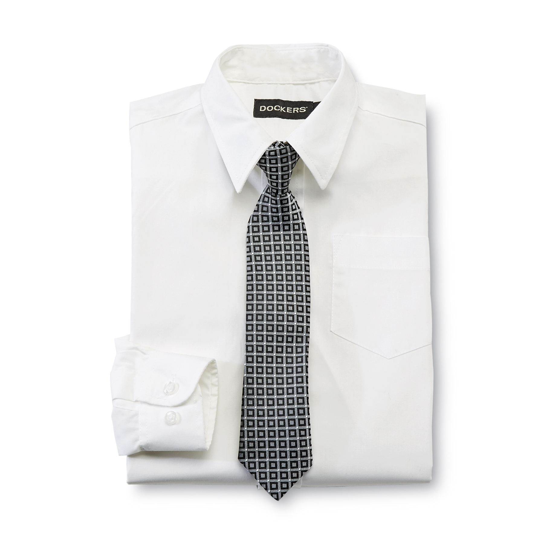 Dockers Boy&#8217;s 2 Pc Shirt & Tie Set
