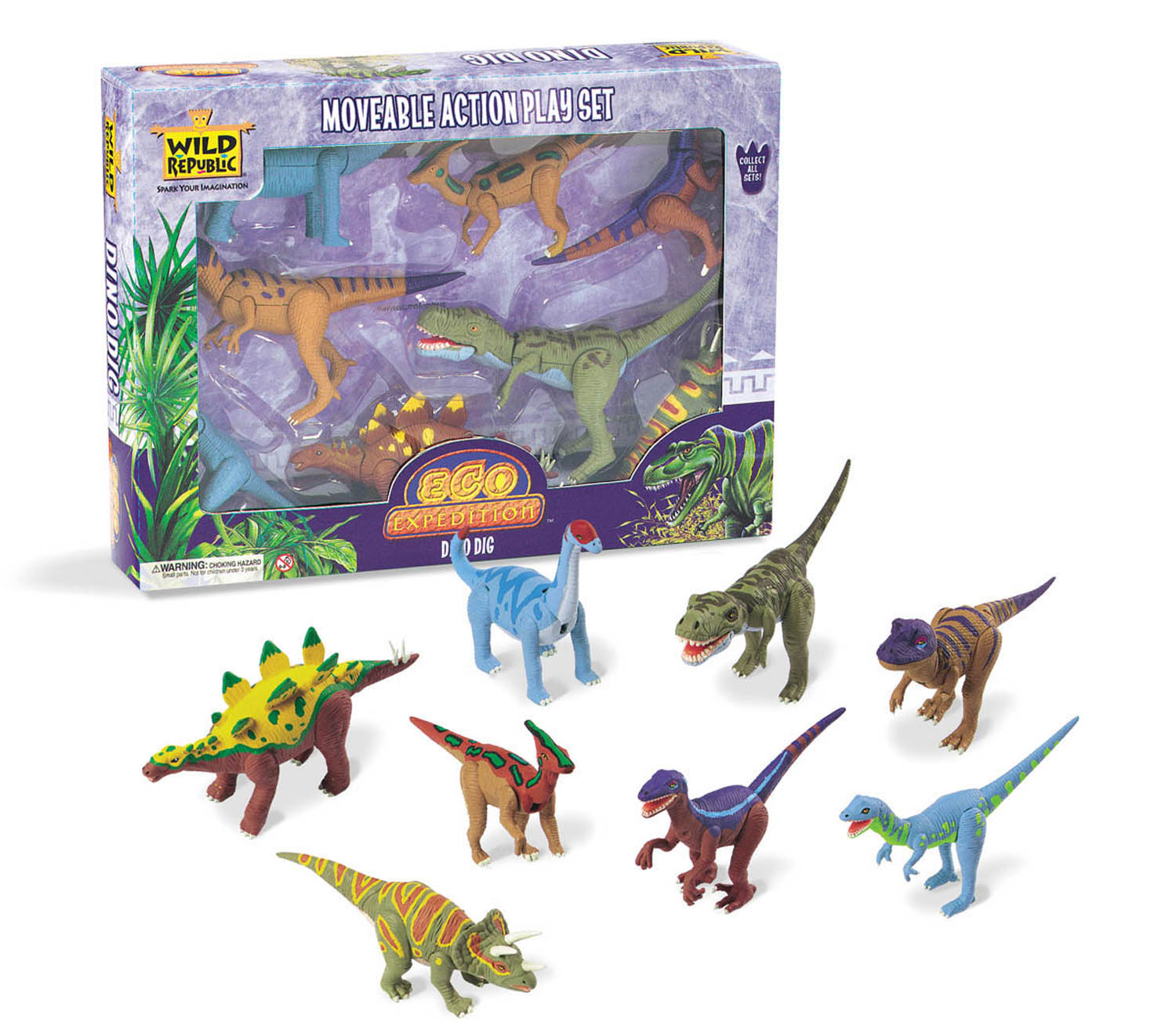 Wild Republic Eco Expedition Dino Dig Moveable Play Set
