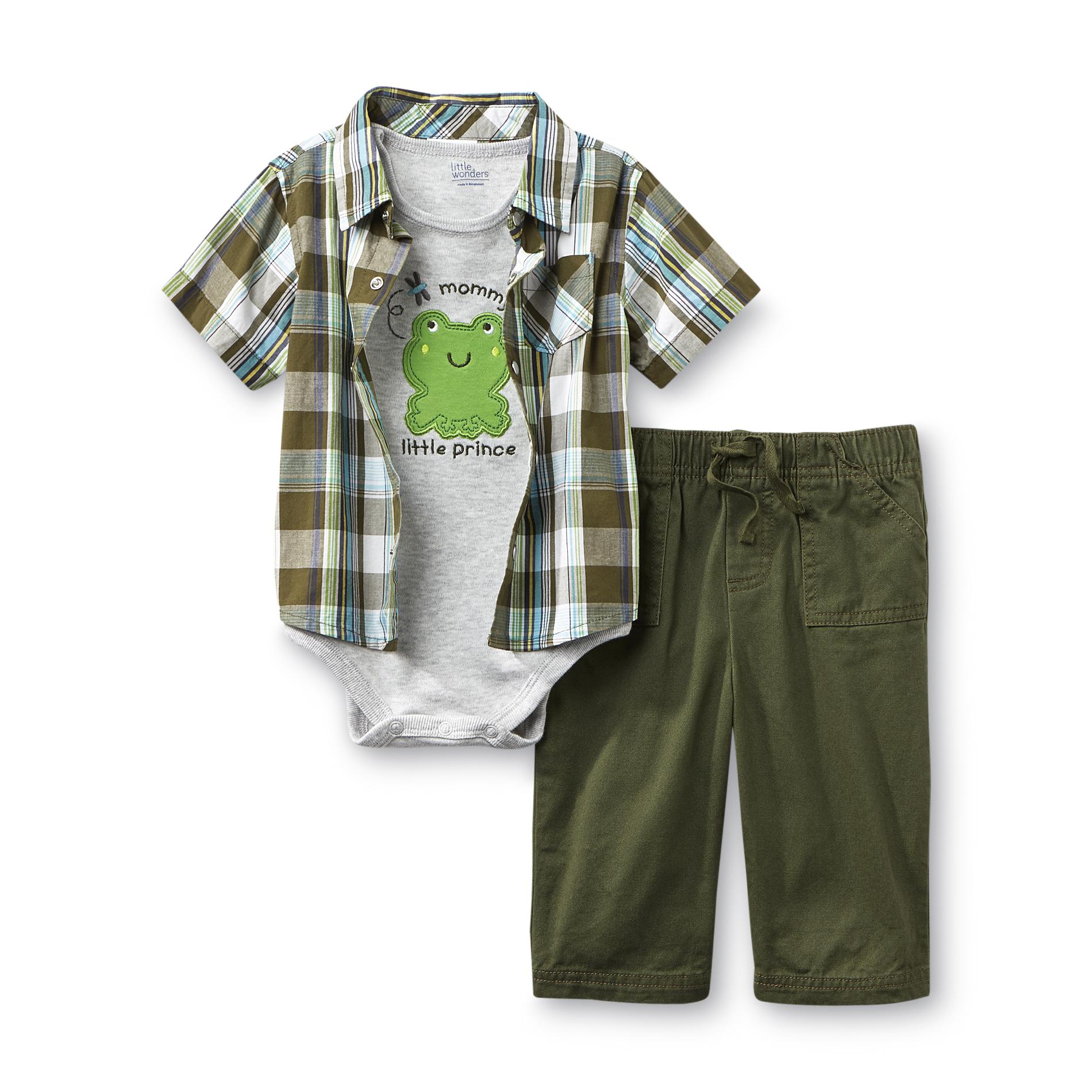 Little Wonders Newborn Boy's Bodysuit  Shirt & Pants - Mommy's Little Prince