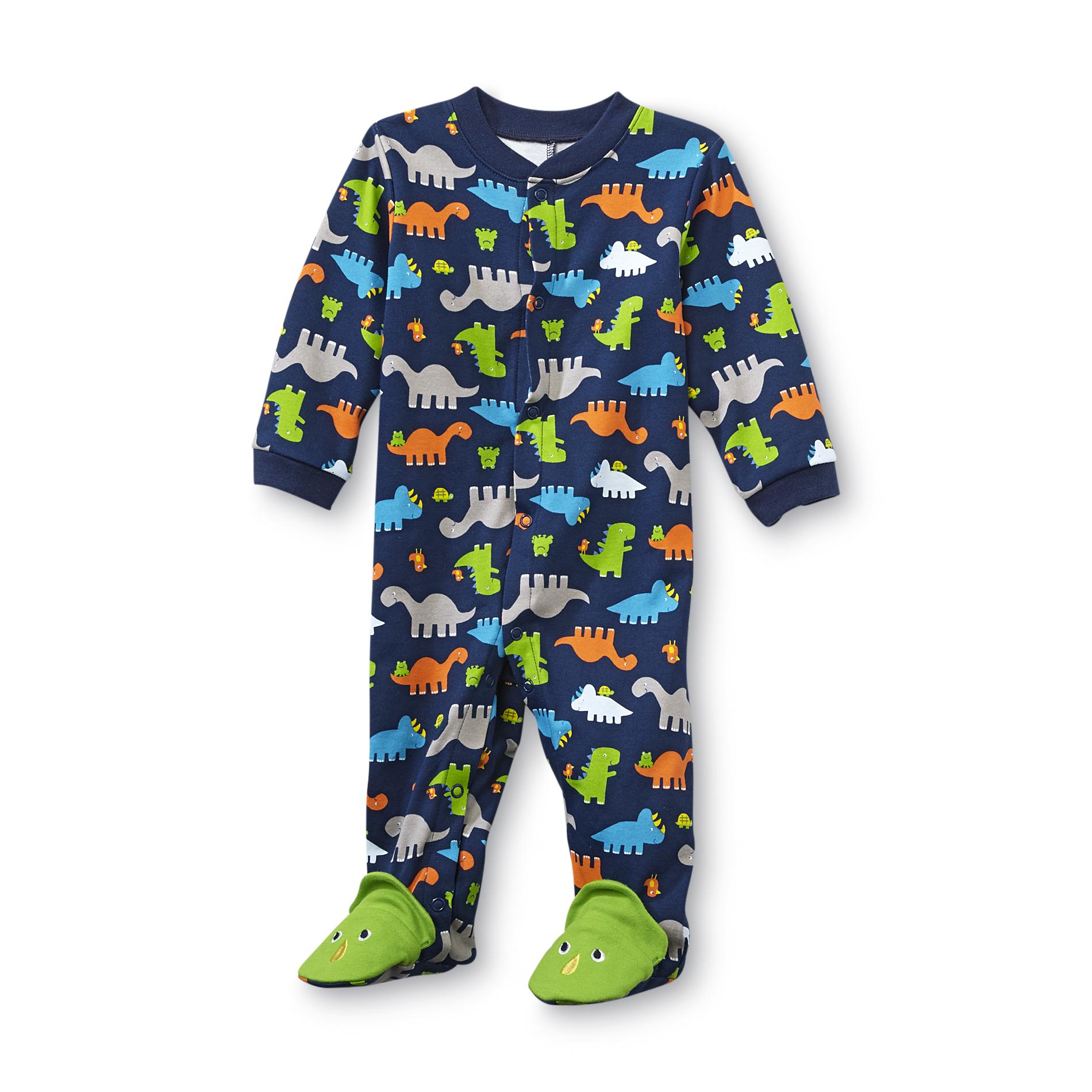 Little Wonders Newborn Boy's Footie Pajamas - Dinosaur