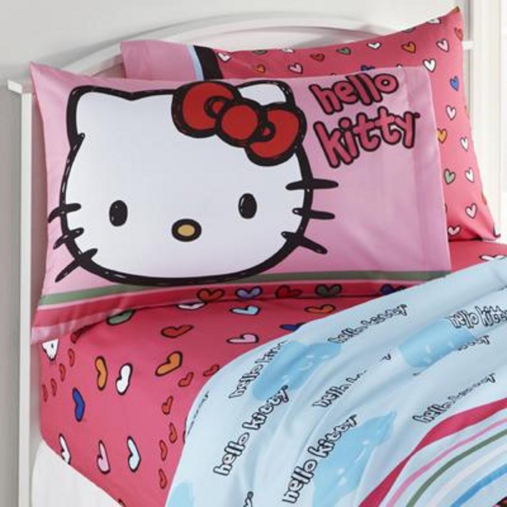 Hello Kitty 4-Piece  Free Time Full Sheet Set