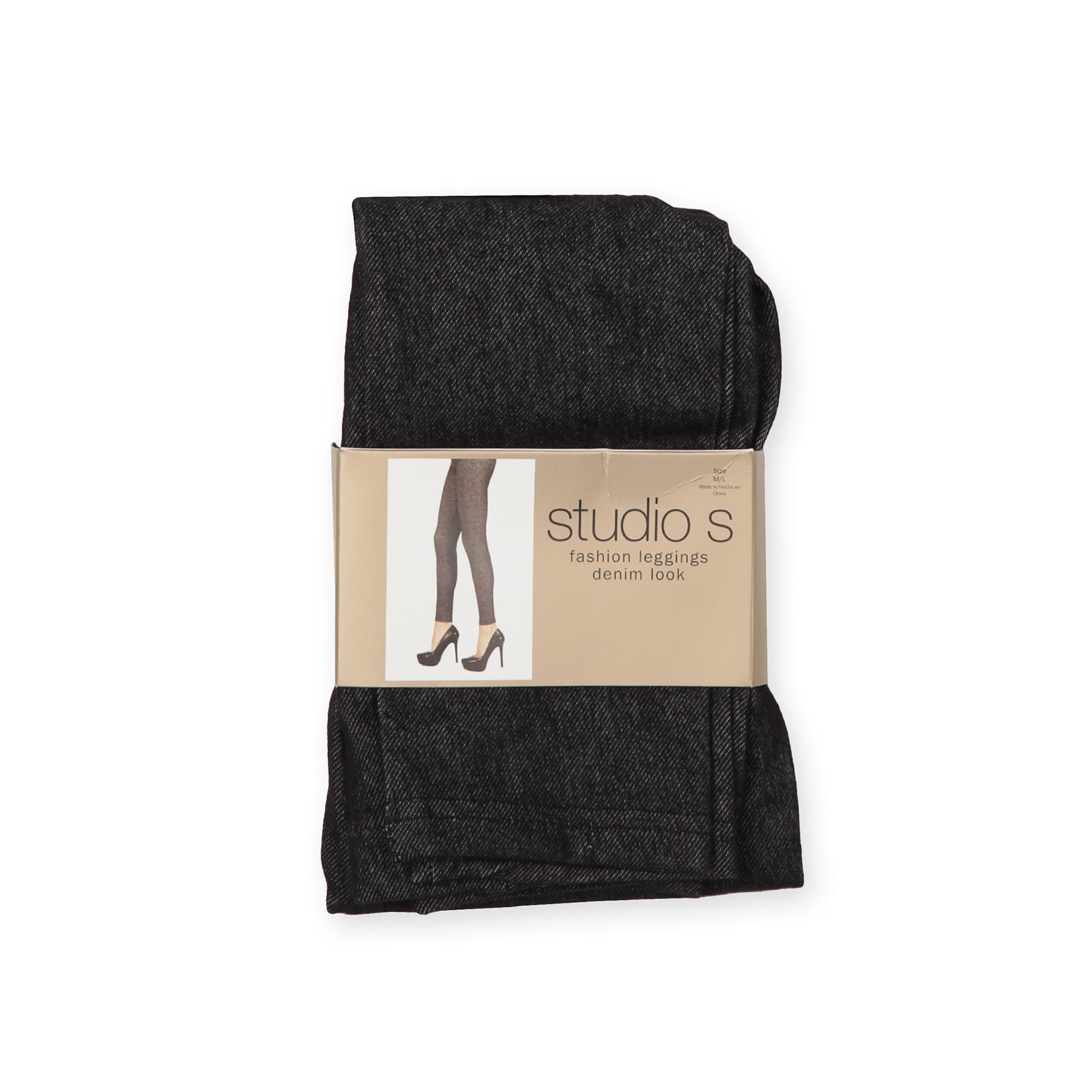 Studio S Women's Fashion Leggings - Denim Look