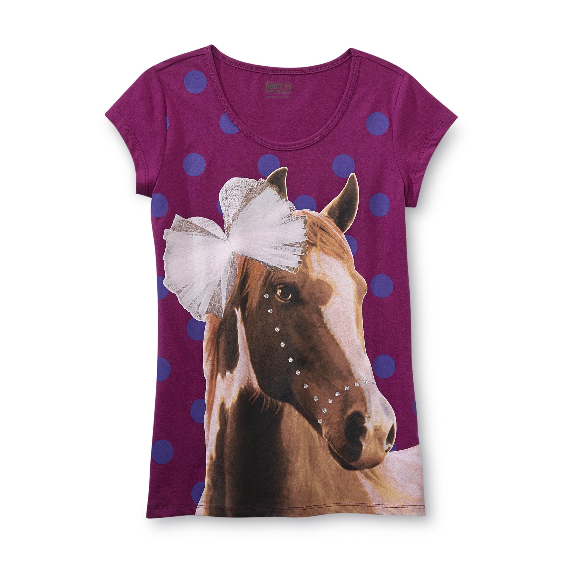 Route 66 Girl's Graphic T-Shirt - Horse