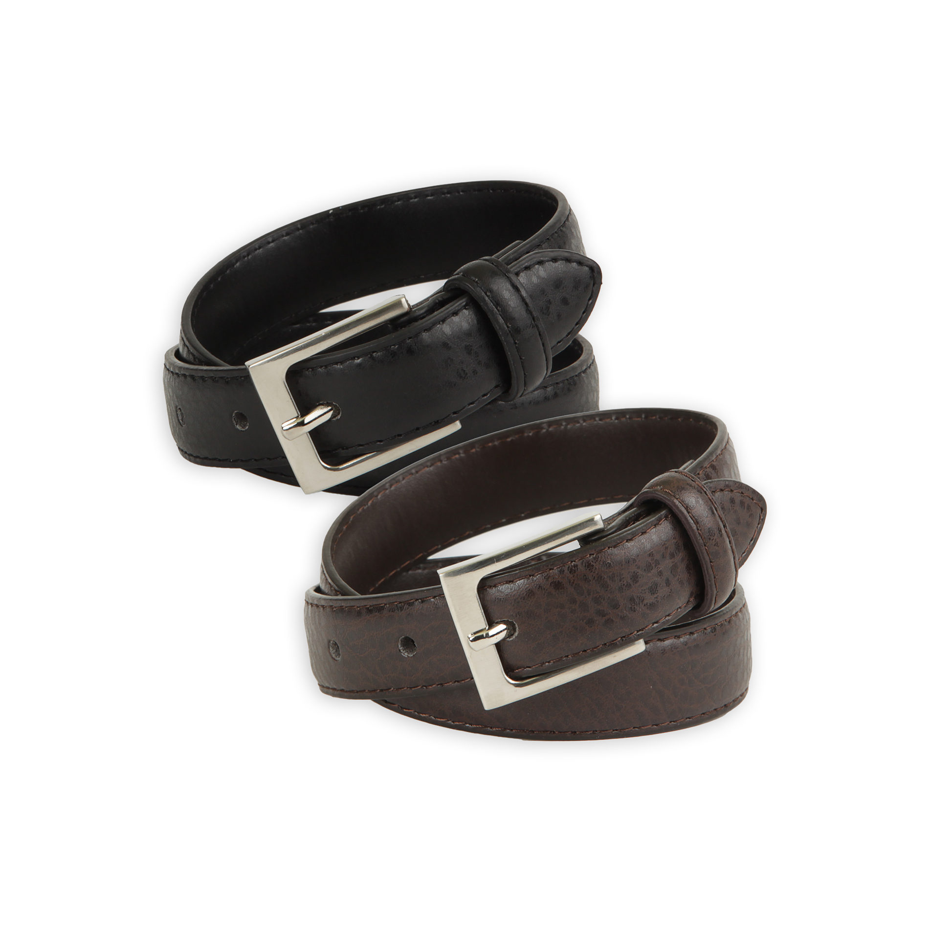 Basic Editions Boy's 2-Pack Leather Belts
