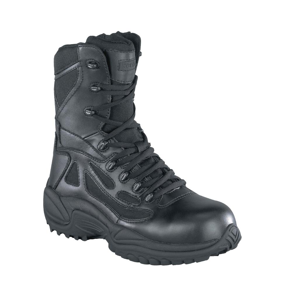 Reebok Work Men's Rapid Response Composite Toe 8" Boot RB8874 Wide Width Available - Black