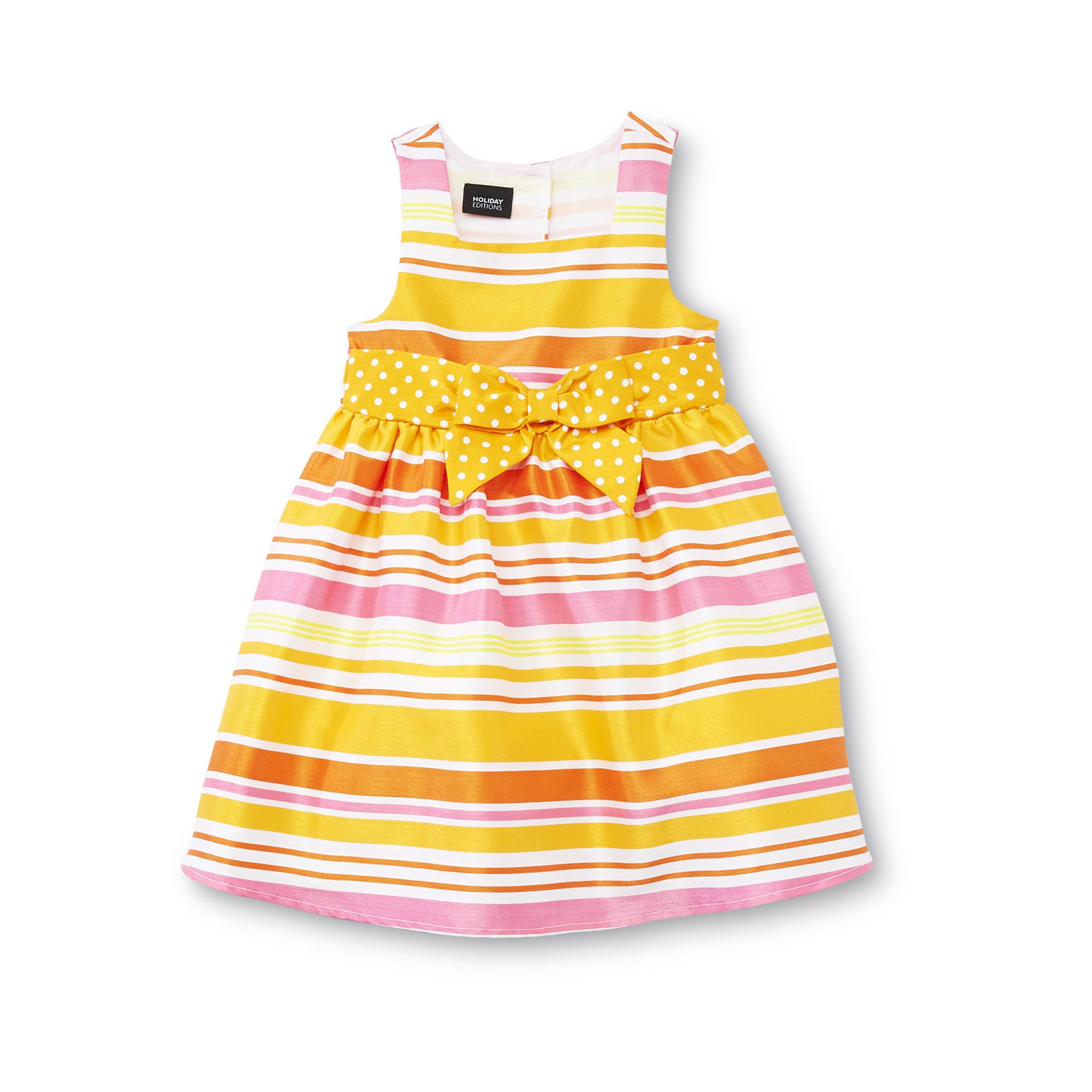 Holiday Editions Infant & Toddler Girl's Sleeveless Dress - Stripes