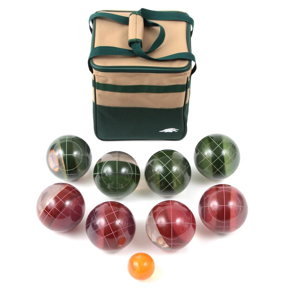 Lion Sports Clear 107mm Tournament Resin Bocce Set in PVC Carry Bag
