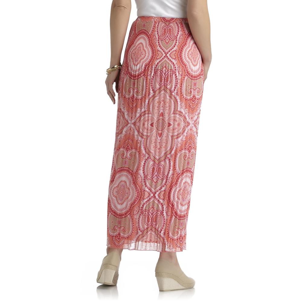 Jaclyn Smith Women's Plus Maxi Skirt - Paisley