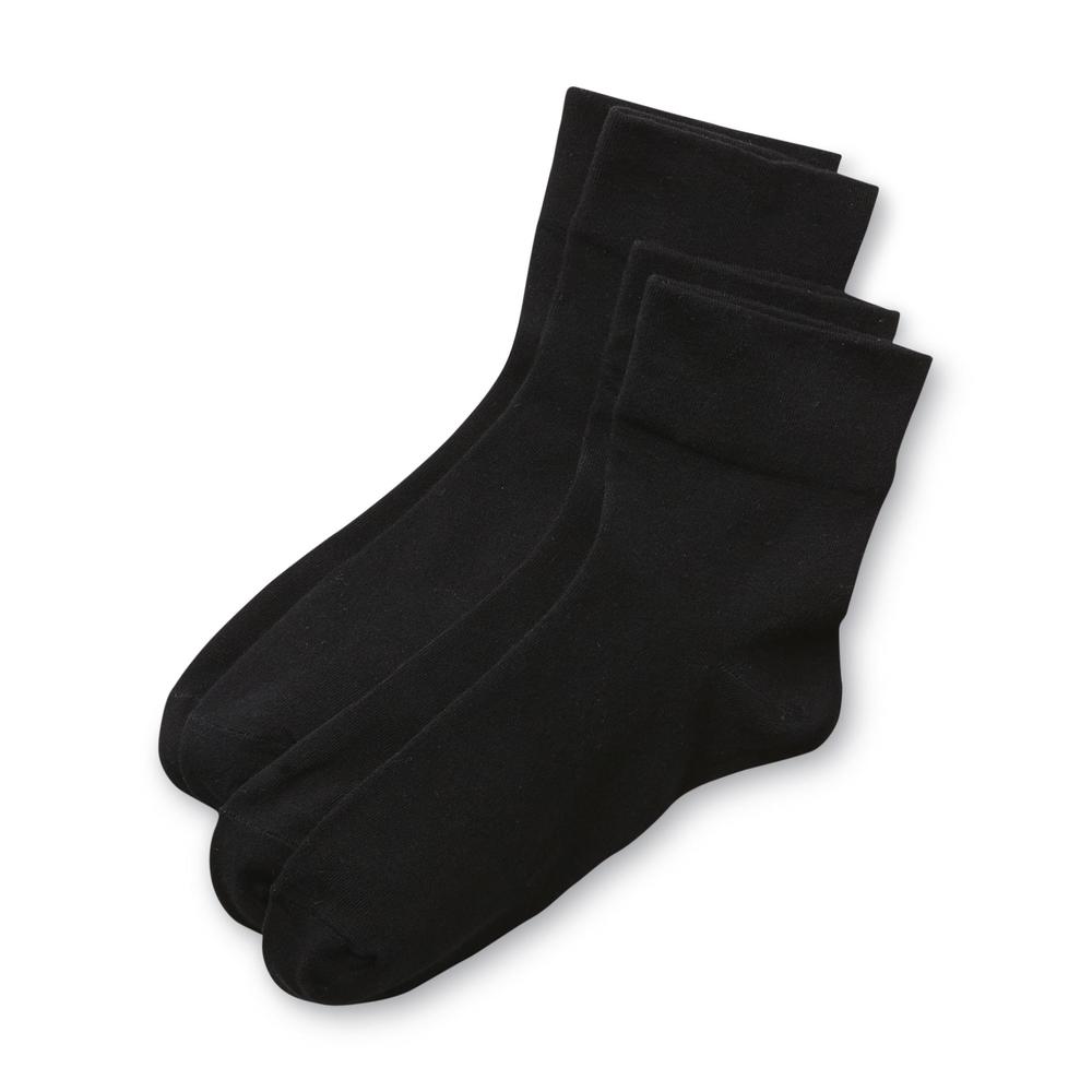 Basic Editions Women's 2-Pairs Non-Binding Socks