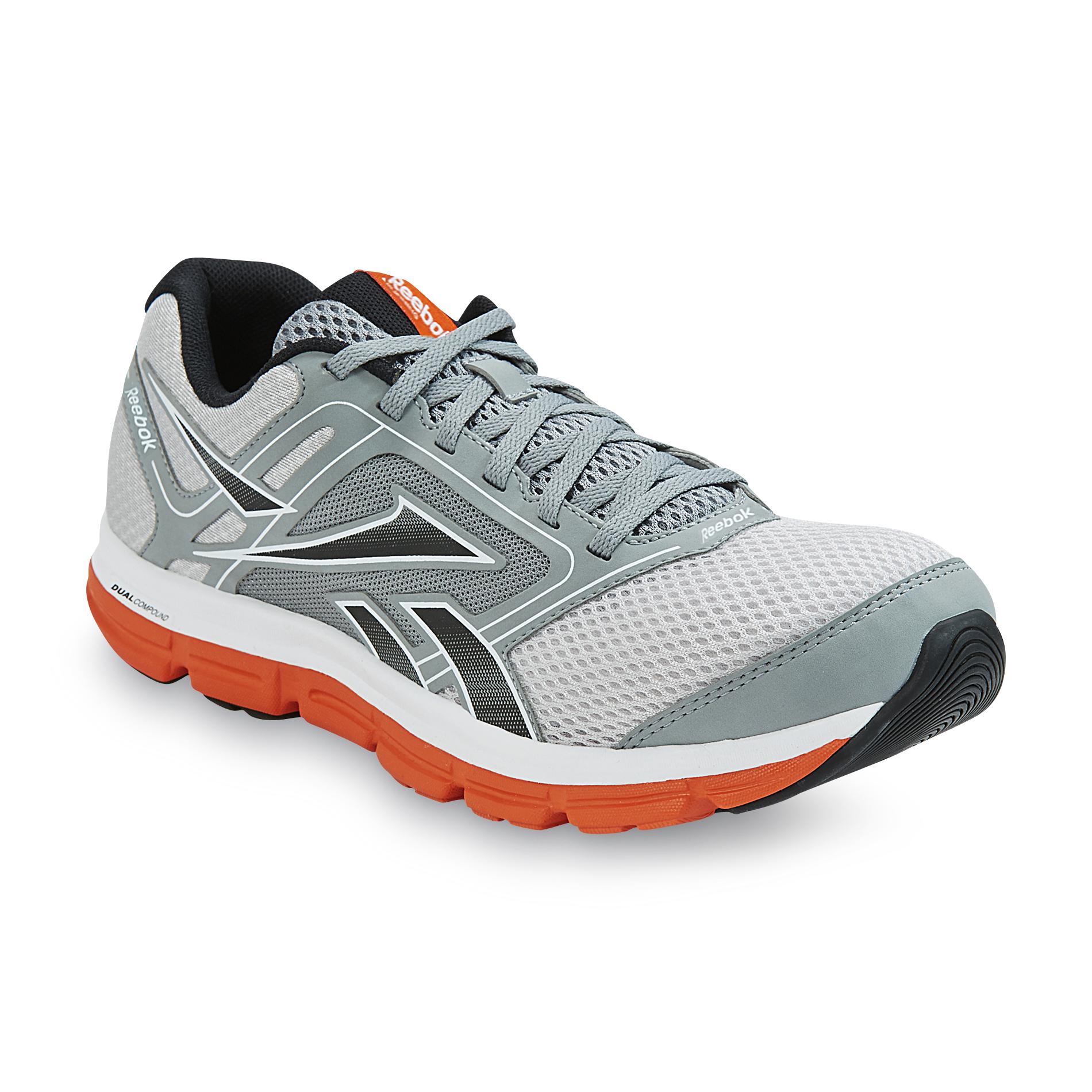 Reebok Men's Dual Turbo Fire Gray Running Athletic Shoe