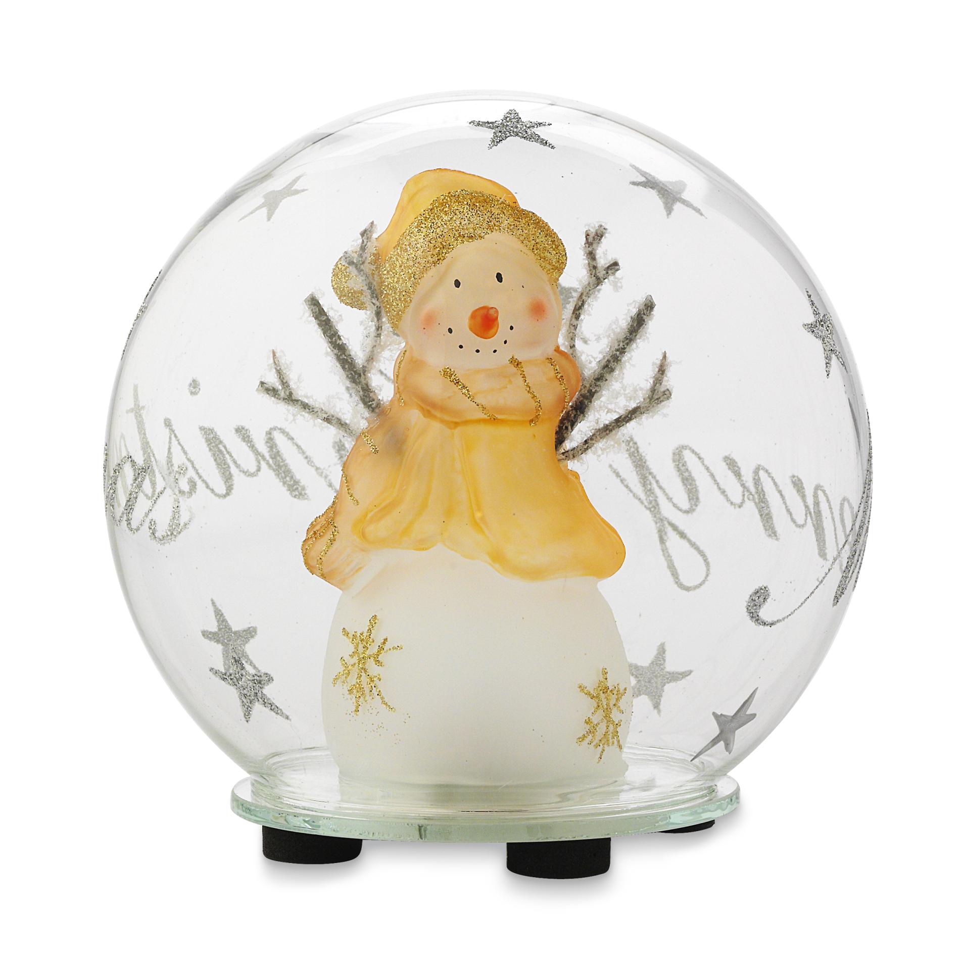 Holiday Handblown Glass Globe - Snowman