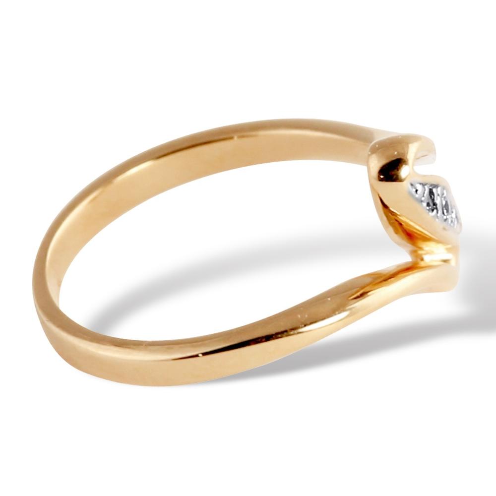 PalmBeach Jewelry Round Cubic Zirconia 14k Yellow Gold-Plated Free-Form Ring