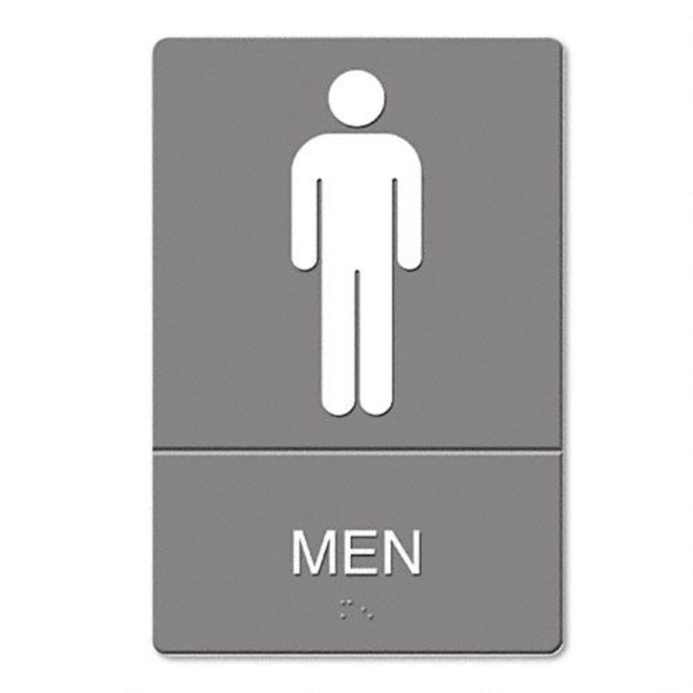 Quartet USS4817 ADA Restroom Sign, Men Symbol with Tactile Graphic