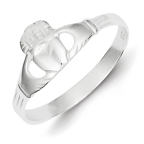 Sterling Silver Solid Claddagh Ring