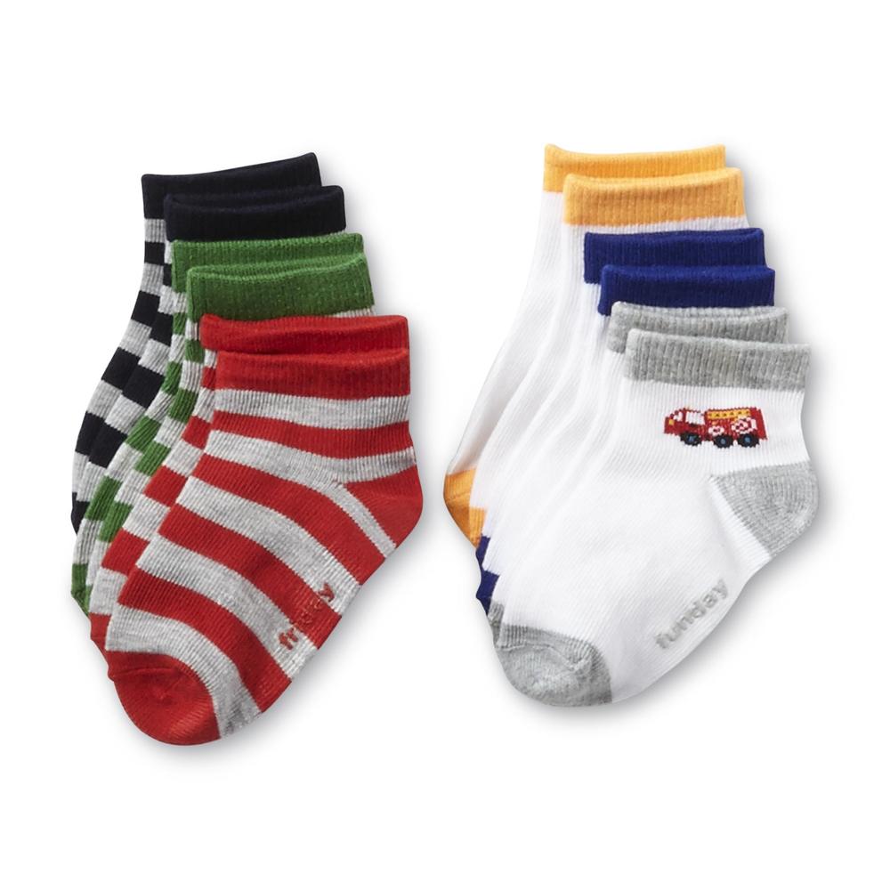 WonderKids Infant & Toddler Boy's 6 Pairs Low Cut Socks