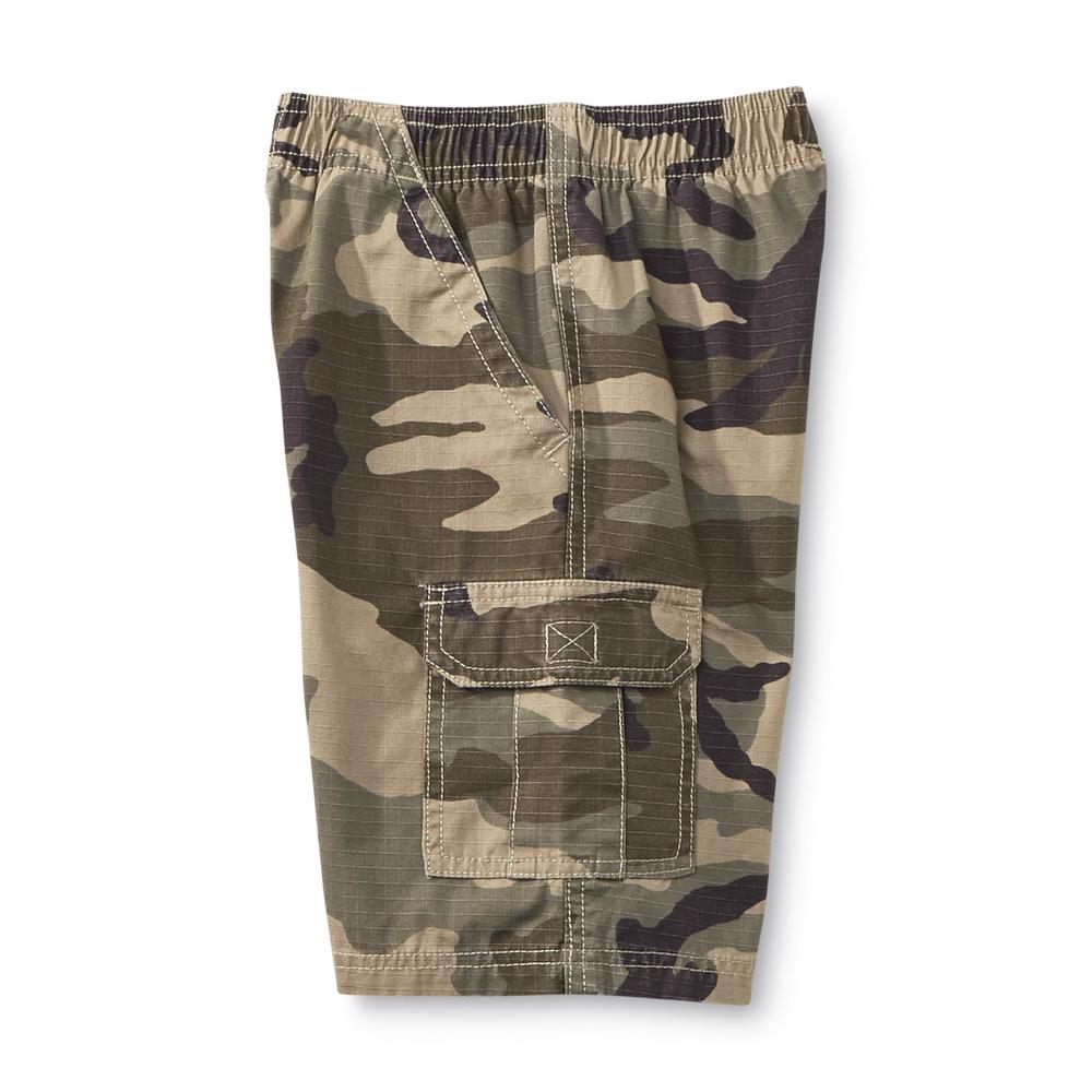 Toughskins Boy's Rip-Stop Cargo Shorts - Camouflage