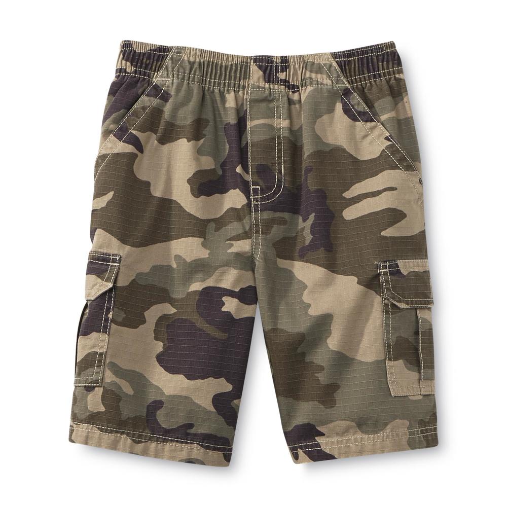 Toughskins Boy's Rip-Stop Cargo Shorts - Camouflage