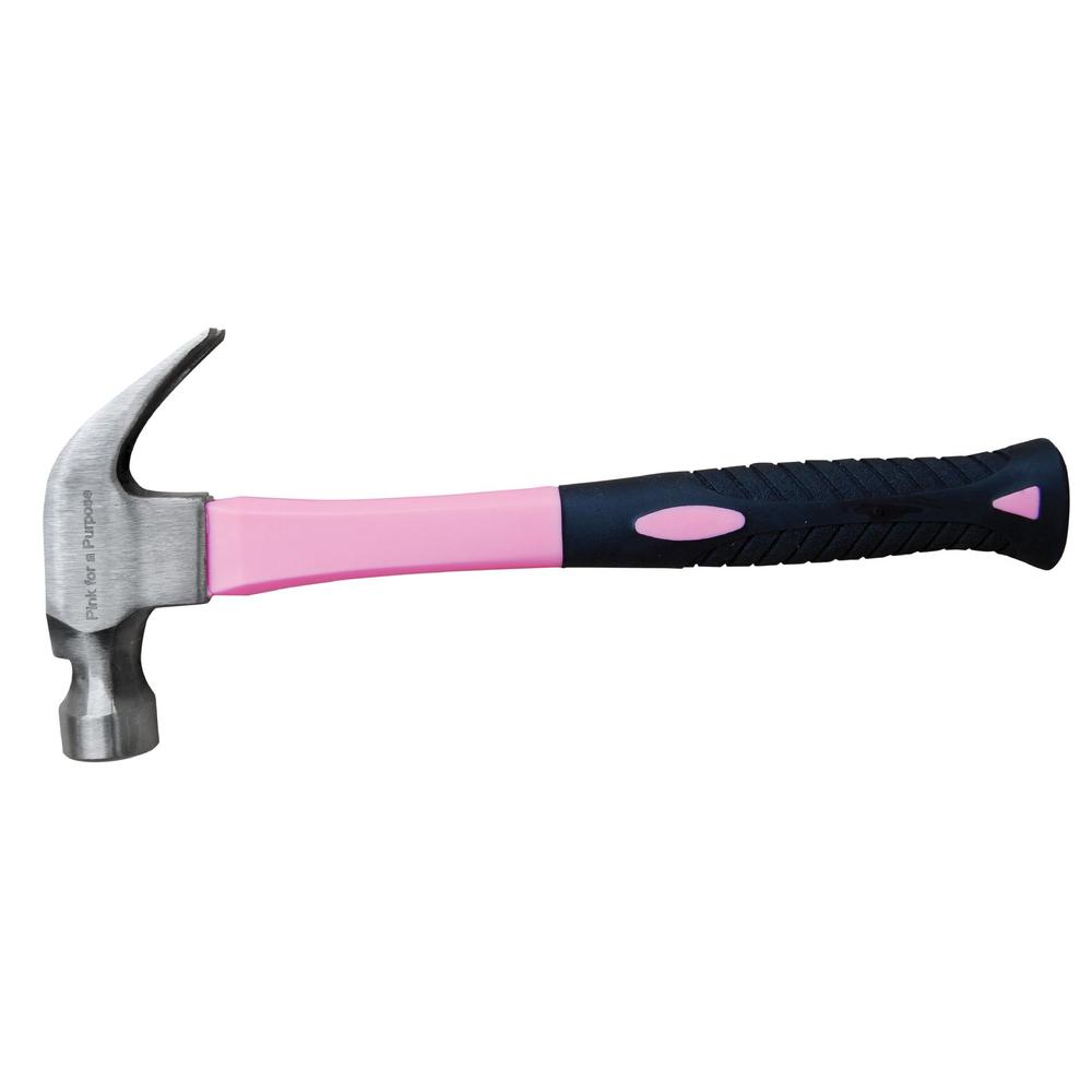 Tomboy Tools 13oz Durable Pink Magnetic Head Hammer - 71469