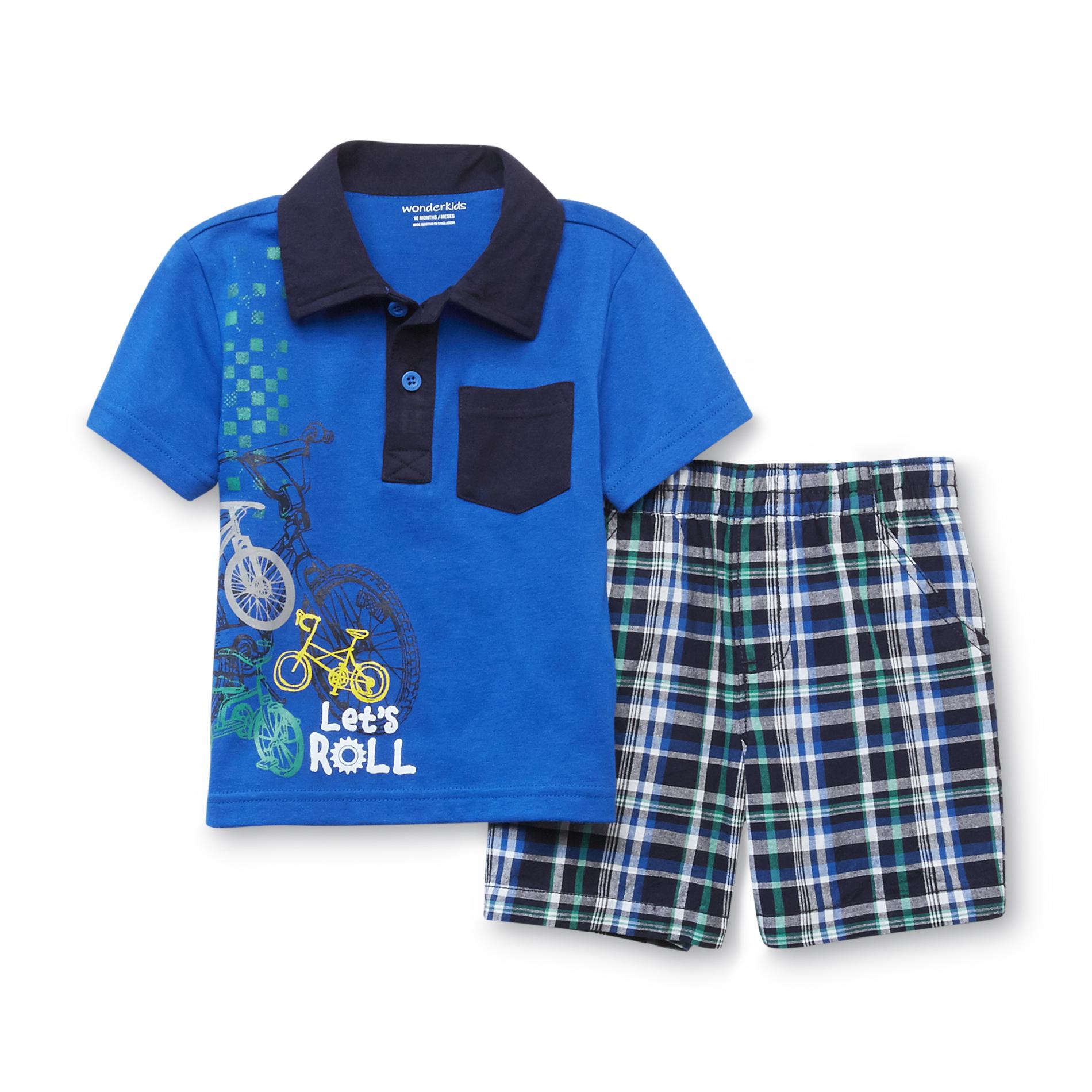 WonderKids Infant & Toddler Boy's Polo Shirt & Shorts - Bicycles